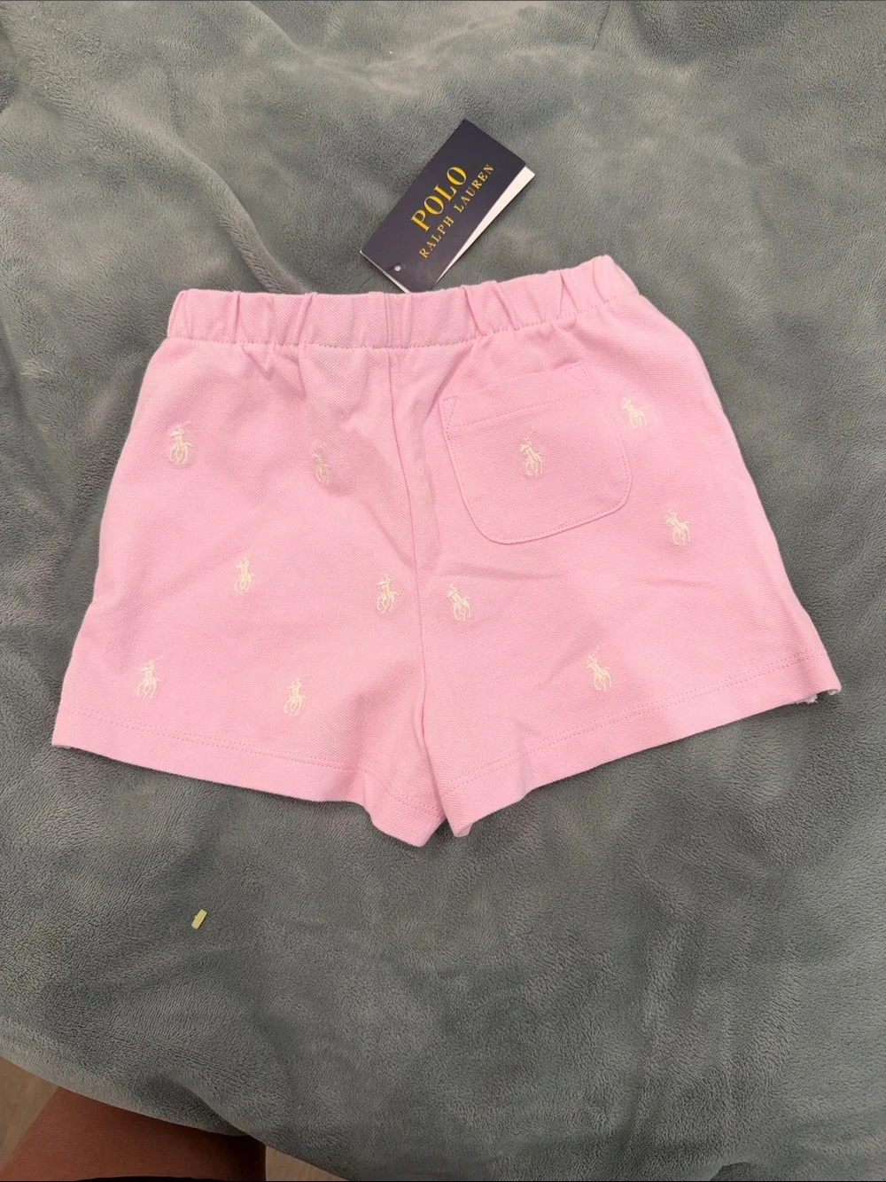 Ralph Lauren Light Pink Embroidered Polo Piqué Shorts